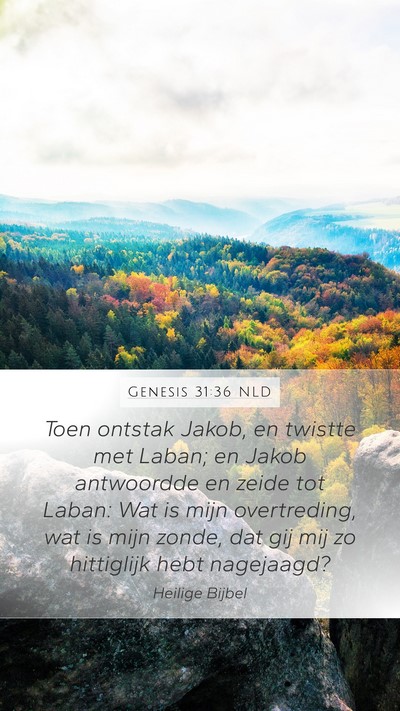 Genesis 31:36 NLD Bible Verse Image