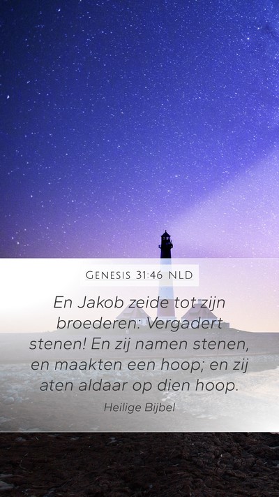 Genesis 31:46 NLD Bible Verse Image