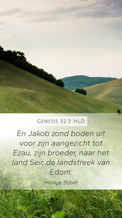 Genesis 32:3 NLD Bible Verse Image