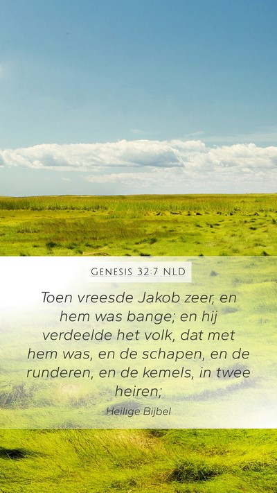 Genesis 32:7 NLD Bible Verse Image