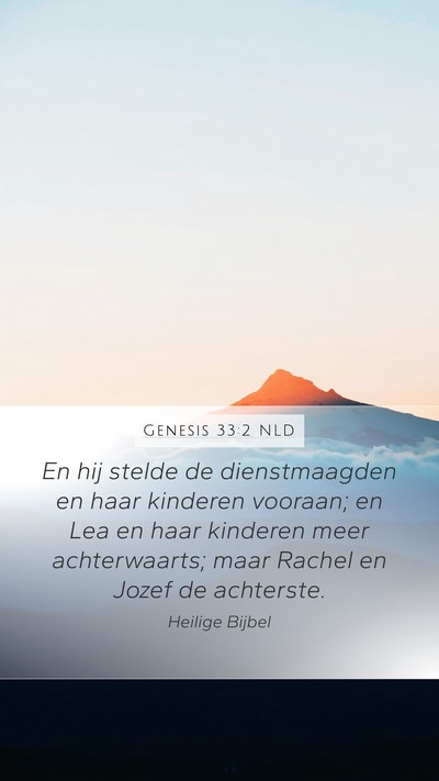 Genesis 33:2 NLD Bible Verse Image