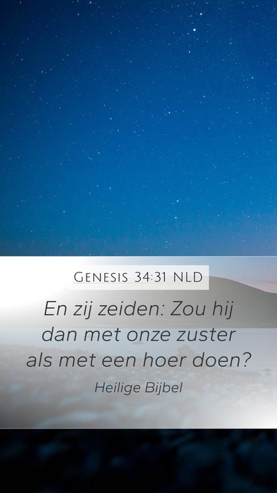 Genesis 34:31 NLD Bible Verse Image