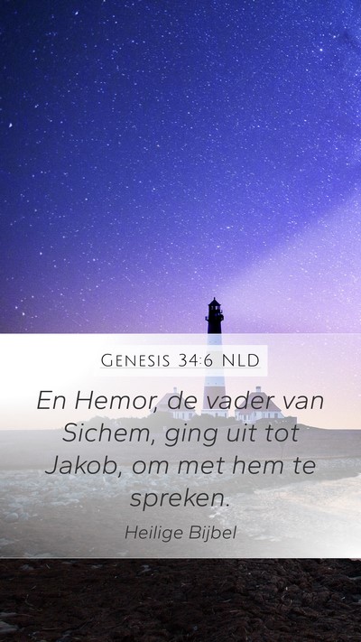 Genesis 34:6 NLD Mobile Phone Wallpaper - En Hemor, de vader van Sichem, ging uit tot - Mobile Bible Verse Wallpaper