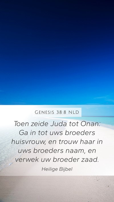 Genesis 38:8 NLD Bible Verse Image