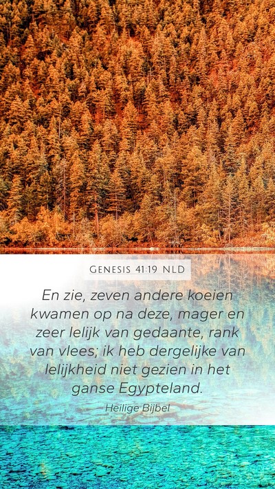 Genesis 41:19 NLD Mobile Phone Wallpaper - En zie, zeven andere koeien kwamen op na deze, - Mobile Bible Verse Wallpaper