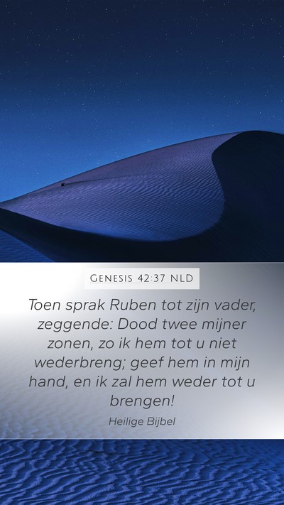 Genesis 42:37 NLD Bible Verse Image