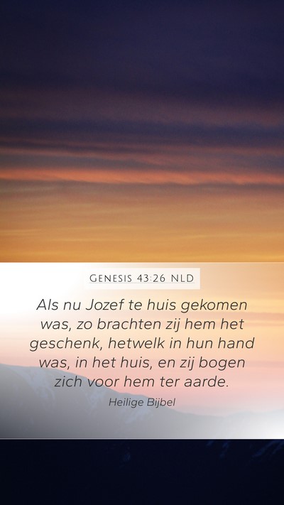 Genesis 43:26 NLD Bible Verse Image