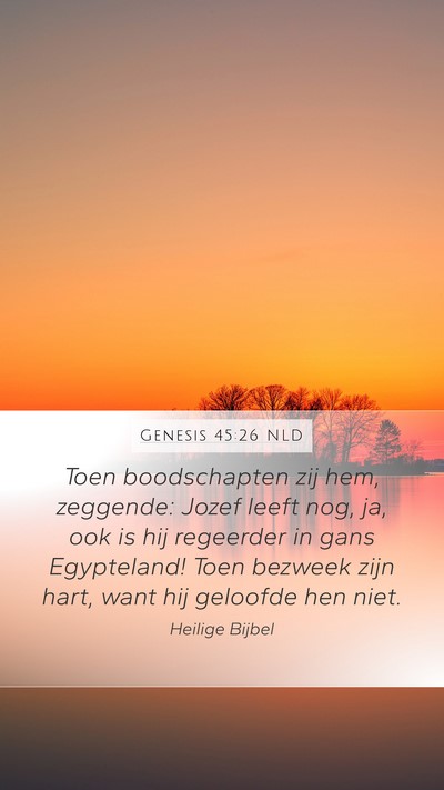 Genesis 45:26 NLD Bible Verse Image