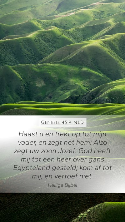 Genesis 45:9 NLD Bible Verse Image