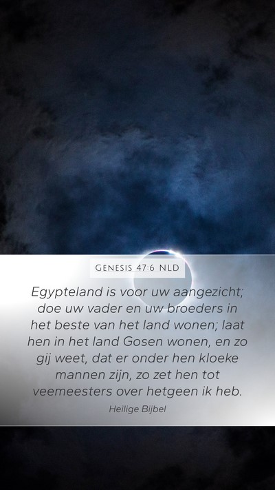 Genesis 47:6 NLD Bible Verse Image