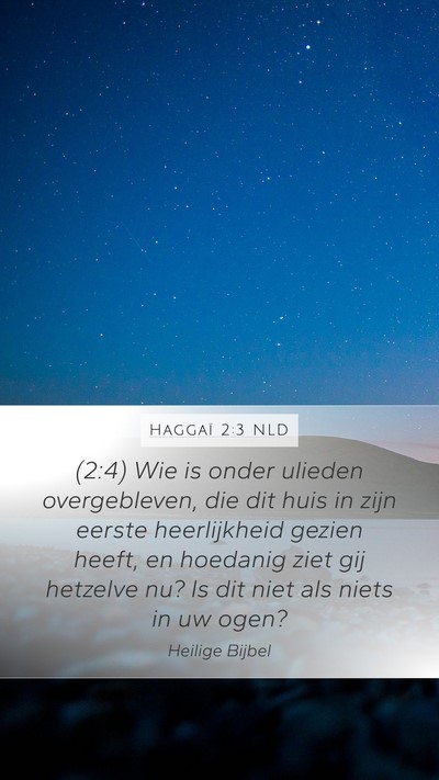 Haggaï 2:3 NLD Bible Verse Image