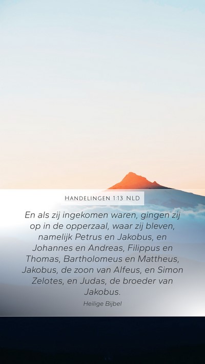 Handelingen 1:13 NLD Bible Verse Image