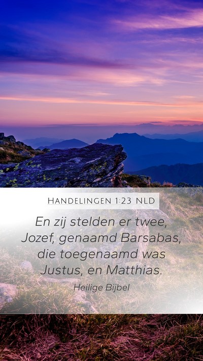 Handelingen 1:23 NLD Bible Verse Image
