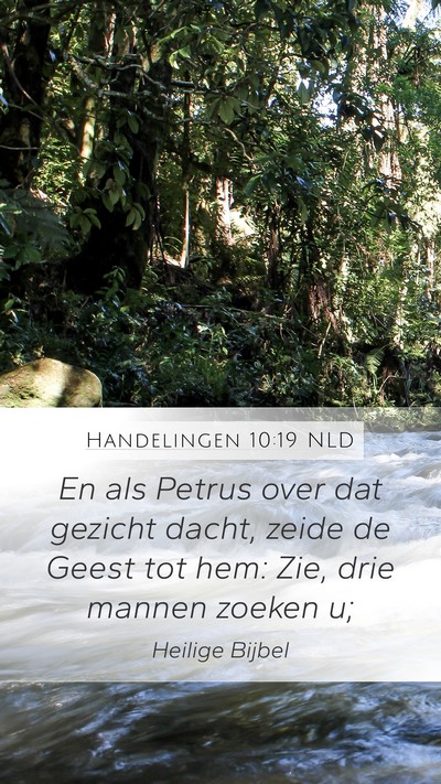Handelingen 10:19 NLD Bible Verse Image
