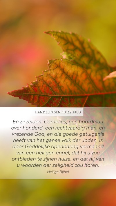 Handelingen 10:22 NLD Bible Verse Image