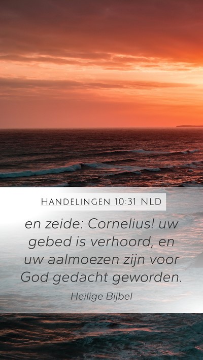 Handelingen 10:31 NLD Bible Verse Image