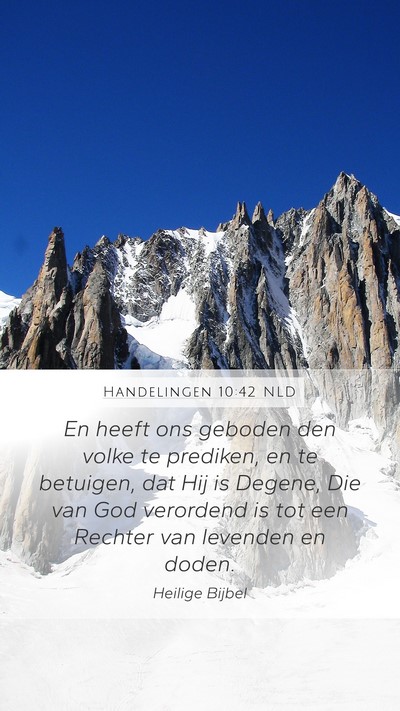 Handelingen 10:42 NLD Bible Verse Image