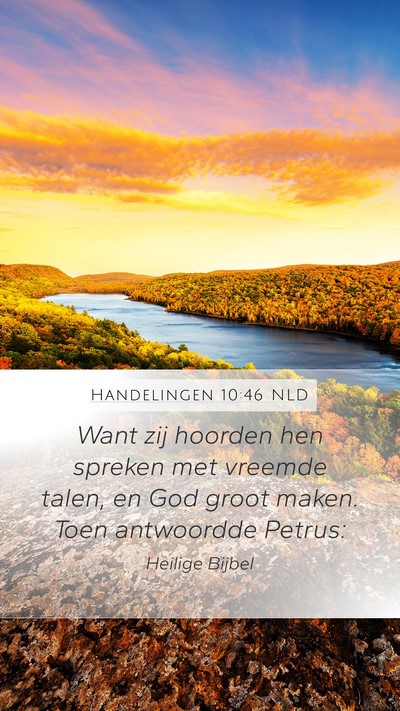 Handelingen 10:46 NLD Bible Verse Image
