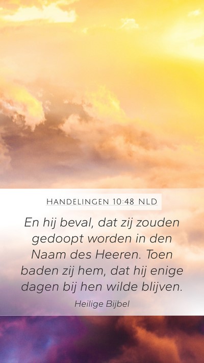 Handelingen 10:48 NLD Bible Verse Image