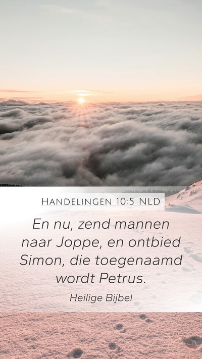 Handelingen 10:5 NLD Bible Verse Image