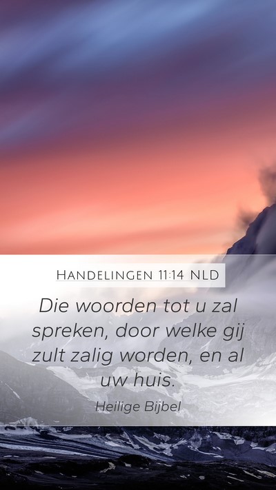 Handelingen 11:14 NLD Bible Verse Image
