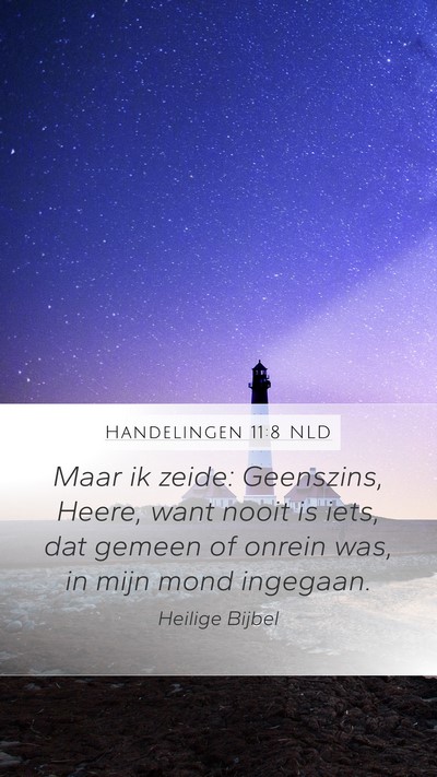 Handelingen 11:8 NLD Bible Verse Image