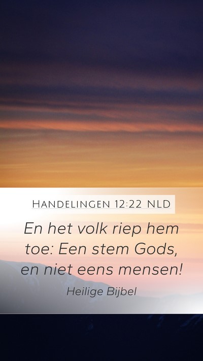 Handelingen 12:22 NLD Bible Verse Image