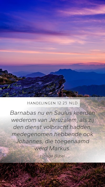 Handelingen 12:25 NLD Bible Verse Image