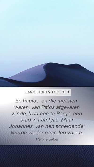 Handelingen 13:13 NLD Bible Verse Image