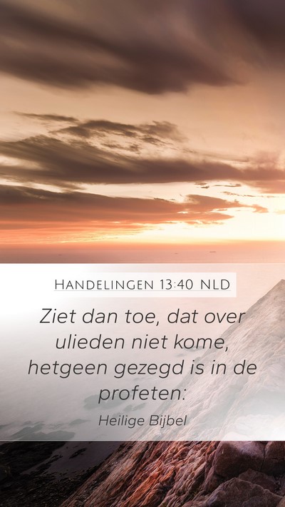 Handelingen 13:40 NLD Bible Verse Image