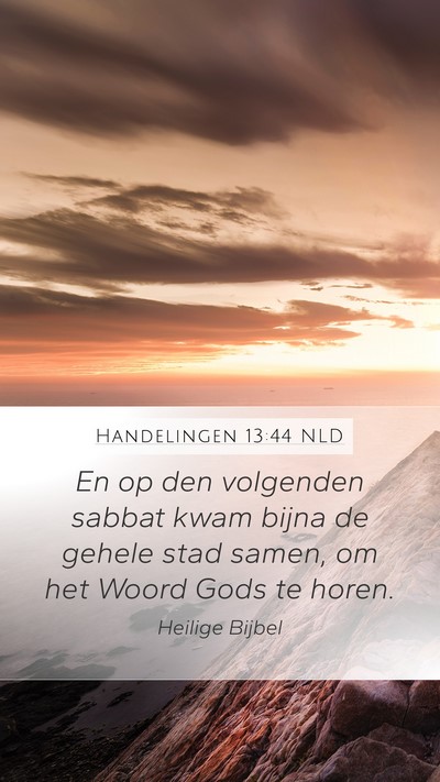 Handelingen 13:44 NLD Bible Verse Image