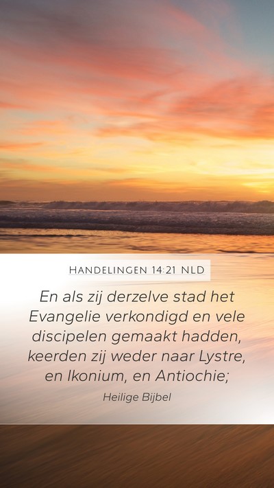 Handelingen 14:21 NLD Bible Verse Image