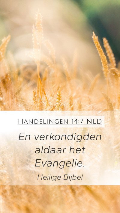 Handelingen 14:7 NLD Bible Verse Image