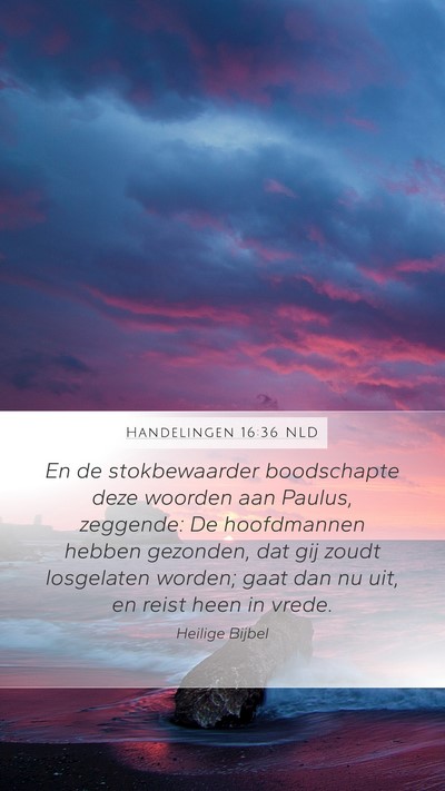 Handelingen 16:36 NLD Bible Verse Image