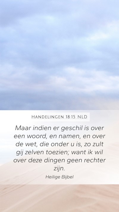 Handelingen 18:15 NLD Bible Verse Image