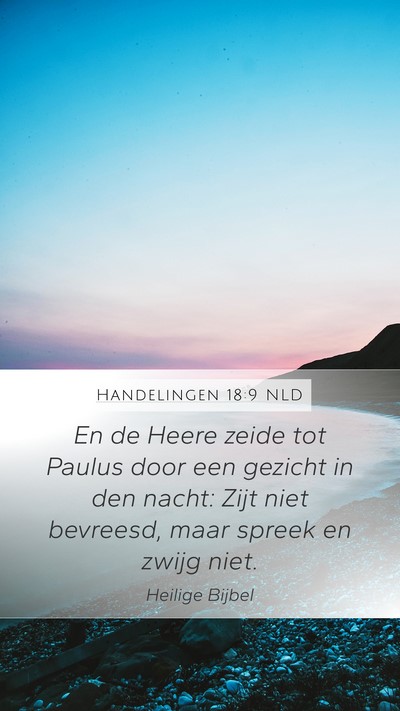 Handelingen 18:9 NLD Bible Verse Image