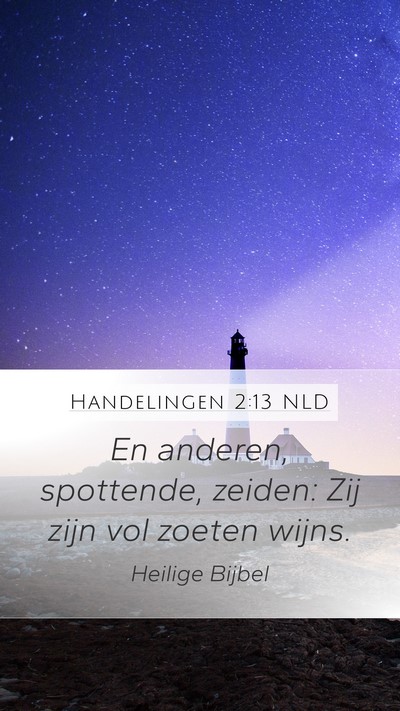 Handelingen 2:13 NLD Bible Verse Image