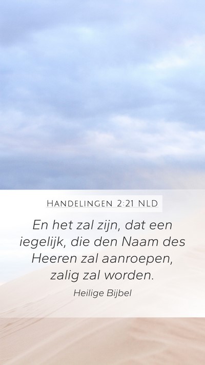 Handelingen 2:21 NLD Bible Verse Image
