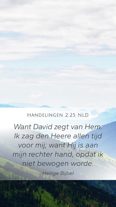 Handelingen 2:25 NLD Bible Verse Image