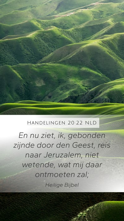 Handelingen 20:22 NLD Bible Verse Image