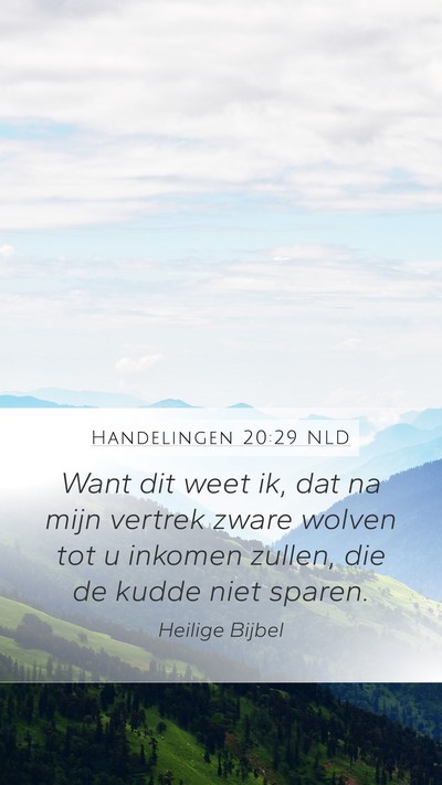 Handelingen 20:29 NLD Bible Verse Image