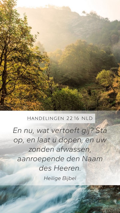 Handelingen 22:16 NLD Bible Verse Image