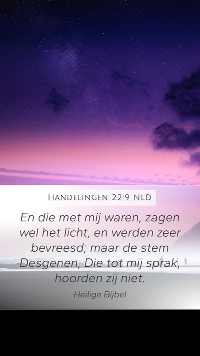 Handelingen 22:9 NLD Bible Verse Image