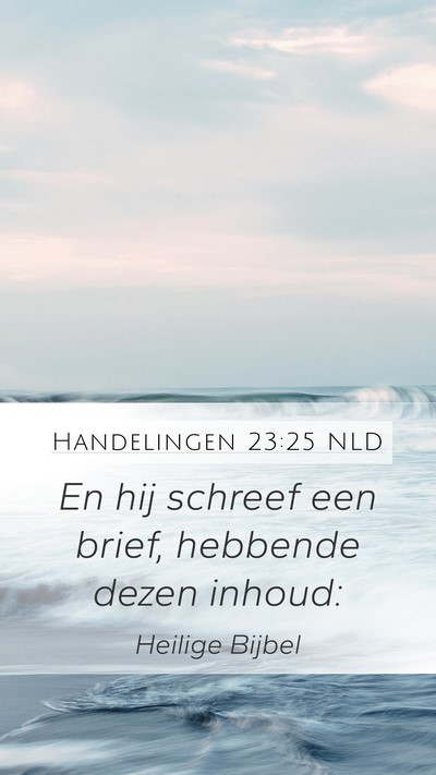 Handelingen 23:25 NLD Mobile Phone Wallpaper - En hij schreef een brief, hebbende dezen - Mobile Bible Verse Wallpaper