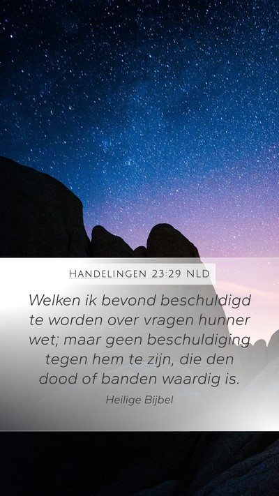 Handelingen 23:29 NLD Bible Verse Image