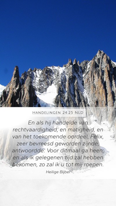 Handelingen 24:25 NLD Bible Verse Image