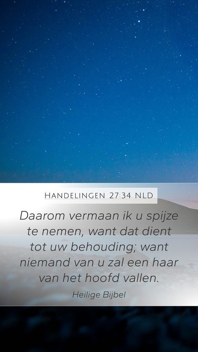 Handelingen 27:34 NLD Bible Verse Image
