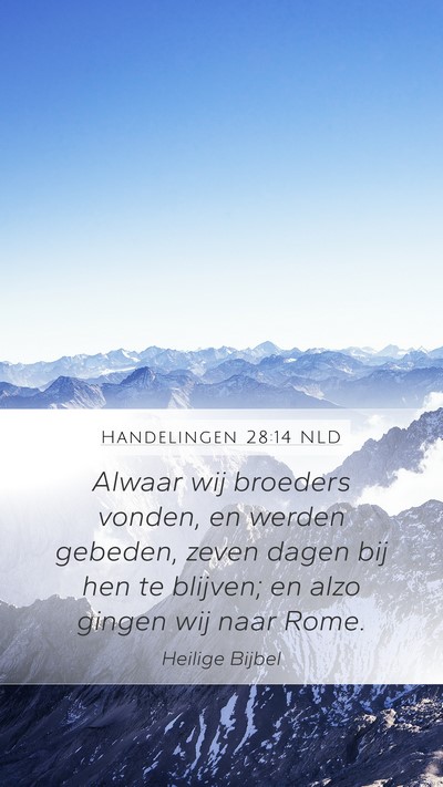 Handelingen 28:14 NLD Bible Verse Image