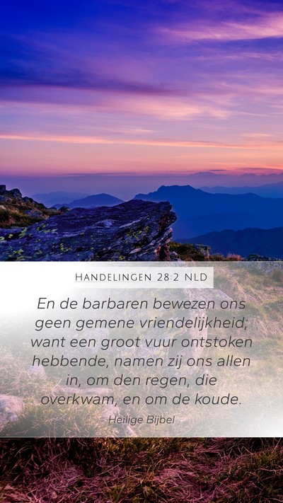 Handelingen 28:2 NLD Bible Verse Image