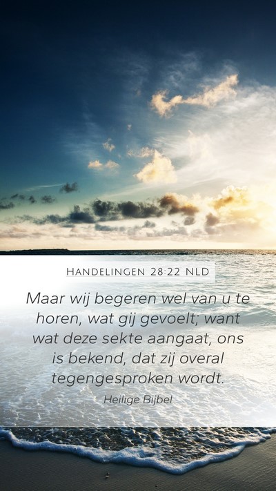 Handelingen 28:22 NLD Bible Verse Image